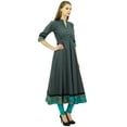 thumbnail image 6 of Atasi Women's Grey Anarkali Salwar Suit With Dupatta Ethnic Designer Wear-4, 6 of 9