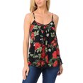 thumbnail image 2 of SSOULM INCH & FIT Women's Sleeveless Pleated Chiffon Layered Cami Tank Top Blouse with Plus Size Made in USA, 2 of 4