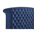 thumbnail image 3 of Pemberly Row California King Wingback Velvet Upholstered Bed Pacific Blue, 3 of 5