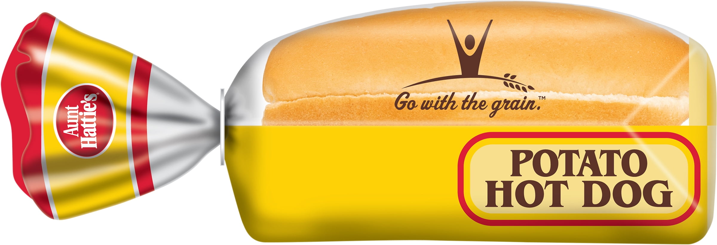 Aunt Hattie's Potato Hot Dog Buns, Sliced Potato Bread Buns, 8 Count, Shelf-Stable