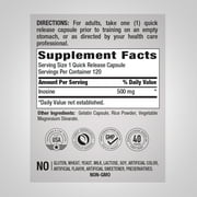 Inosine 500mg | 120 Capsules | Supplement for Men and Women | by Piping Rock