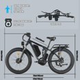 thumbnail image 3 of US Stock SMLRO V3 Fat Tire Electric Bike for Adults, 48V 22.4Ah 2000w 35MPH Ebikes Dual Motor 26” AWD Electric Mountain Bicycles with Rear Shock Absorber, 3 of 9