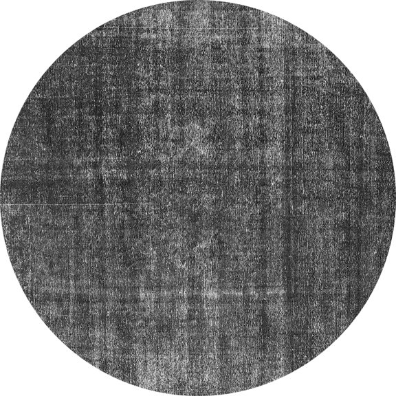 Ahgly Company Indoor Round Oriental Gray Industrial Area Rugs, 3' Round