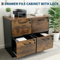 thumbnail image 4 of Studyset 4 Drawer File Cabinet with Lock, Locked File Cabinet with Key, Printer Stand, Office Filing Cabinet Organizer Wooden Filing Cabinets for Letter/A4/Files, 4 of 9
