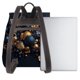 thumbnail image 3 of Balery Elegant Golden Blue Ornaments Mochila de Cuero para Mujeres, Gran Capacidad, Bolsa de Viaje Multifuncional, Mochila de Cuero y Bolsa de Hombro para Mujeres, 3 of 4