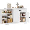 thumbnail image 1 of HOMCOM Sideboard Buffet Cabinet, Small Kitchen Pantry with Door Racks White, 1 of 10