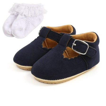 

2pcs/set Baby Girl Boy Scrub Style Baby Shoes + Socks Set