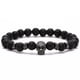 thumbnail image 3 of Volcánica Negro Zircon Pulsera Buda Beads Pulsera Pulsera de los hombres y las mujeres, 3 of 4