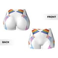 thumbnail image 5 of Fotbe LGBT Gnomes Seamless Shorts, Womens Workout Shorts High Waist Stretch Booty Short for Gym/Yoga/Running/Biking-Small, 5 of 9