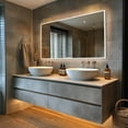 thumbnail image 3 of Dreamwerks 60" W x 36" H Frameless LED Mirror with Integrated Touch Switch, 3 of 8