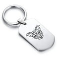 thumbnail image 1 of Stainless Steel Geometric Polygon Dog Animal Dog Tag Keychain Circle Ring, 1 of 2