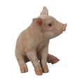 thumbnail image 3 of 10" Small Sitting Pig Outdoor Garden Statue, 3 of 5