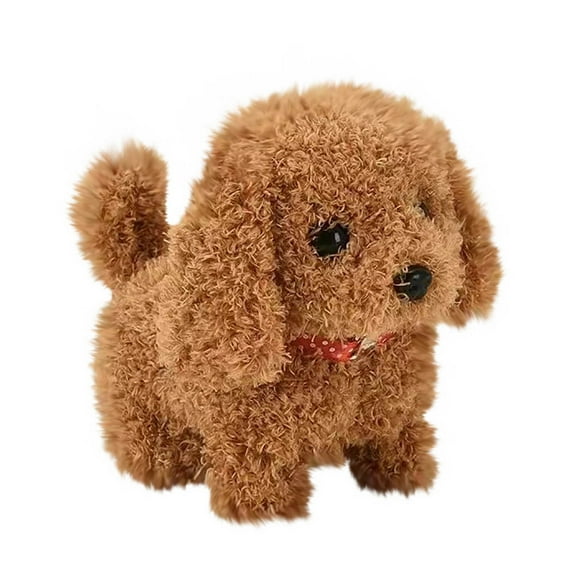 Puppy Toys for Girls,Plush Dog Toy with Sitting,Walking,Barking,Tail Wagging & Recording,Touch & Walking Dog Toys for Kids 3+ Years Ol,Electronic Singing Walking and Barking Plush Dog Toy,Robot Dog