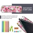 thumbnail image 5 of Fotbe Rose Rabbit Pattern Leather Pencil Case, Pencil Pouch with Durable Zipper, Compact and Stylish Organizer for Stationery, Art Supplies, Travel Essentials, 5 of 7