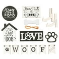thumbnail image 3 of SXcggal Stylish Dog Tiered Tray Decor Set Wooden Dog Tray Decor Rustic Farmhouse Woof Bone Farm Decorations Mini Wood Signs For Kitchen Home Table Housewarming Gift, 3 of 8