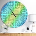 thumbnail image 2 of Designart 'Purple and yellow Optical Illusion ' Modern wall clock, 2 of 3