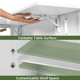 thumbnail image 4 of Uforic Kitchen Island with Drop Leaf & Storage, Kitchen Island Cart with Power Outlets, White, 4 of 8