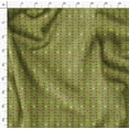 thumbnail image 5 of Soimoi Toile de Velours Vert Feuilles, Rayures et Rayures de Fleurs Roses Imprimés par Yard 58 Pouces de Large, 5 of 5