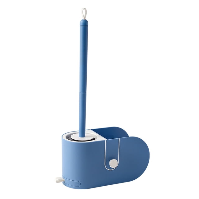 Cepillo de limpieza para inodoro Cepillo de baño montado en la pared Drenaje de silicona Herramienta de limpieza de cocina, Azul Jumpingount HA004575-02B