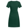 thumbnail image 5 of SDJMa Women's Flutter Short Sleeve Smocked Midi Dress Summer Casual V-neck Tiered Pleated A-Line Dress, 5 of 6