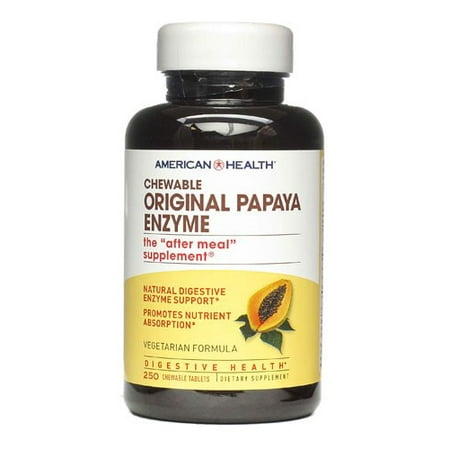 American Health Chewable Original Papaya Enzyme, Tablets, 250