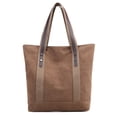 thumbnail image 1 of Hukapapa Bolso de Lona Bolso portátil de Moda para Mujer Bolso de Ocio de Gran Capacidadmarrón, 1 of 6