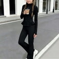 thumbnail image 2 of FAIWAD Girls Yoga Sets 2 Piece Outfits Long Sleeve Zip up Jacket and Leggings Athletic Gym Set, 2 of 8