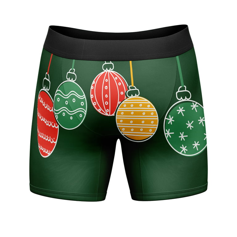 Crazy Dog T-Shirts Mens Check out my Balls Boxers Funny Christmas Ornament  Underwear For Guys Funny Graphic Boxers Christmas Funny Adult Humor Mens  Novelty Boxer Briefs Green M at  Men's Clothing