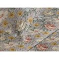 thumbnail image 3 of Ambesonne Floral Quilted Coverlet 3 Pcs, Vintage Style Hibiscus Art, Queen Size, Mauve Mustard Rose, 3 of 4