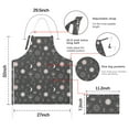 thumbnail image 7 of Dark Grey Mystical Pattern Apron-Garden Aprons for Women with Pockets-Cotton Linen Waterproof Kitchen Cooking Gardening Aprons Adjustable for Kitchen,Cooking,BBQ and Salon 33x27 Inch, 7 of 7