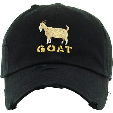 GOAT Greatest Of All Time Vintage Distressed Dad Hat Cotton Adjustable Baseball Cap