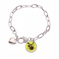 thumbnail image 1 of Drums Music Classical Instrument Heart Chain Bracelet Jewelry Charm Fashion, 1 of 3