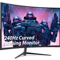 thumbnail image 1 of Z-Edge 27-inch Curved Gaming Monitor 16:9 1920x1080 240Hz 1ms Frameless LED Gaming Monitor, UG27P AMD Freesync Premium Display Port HDMI, 1 of 4