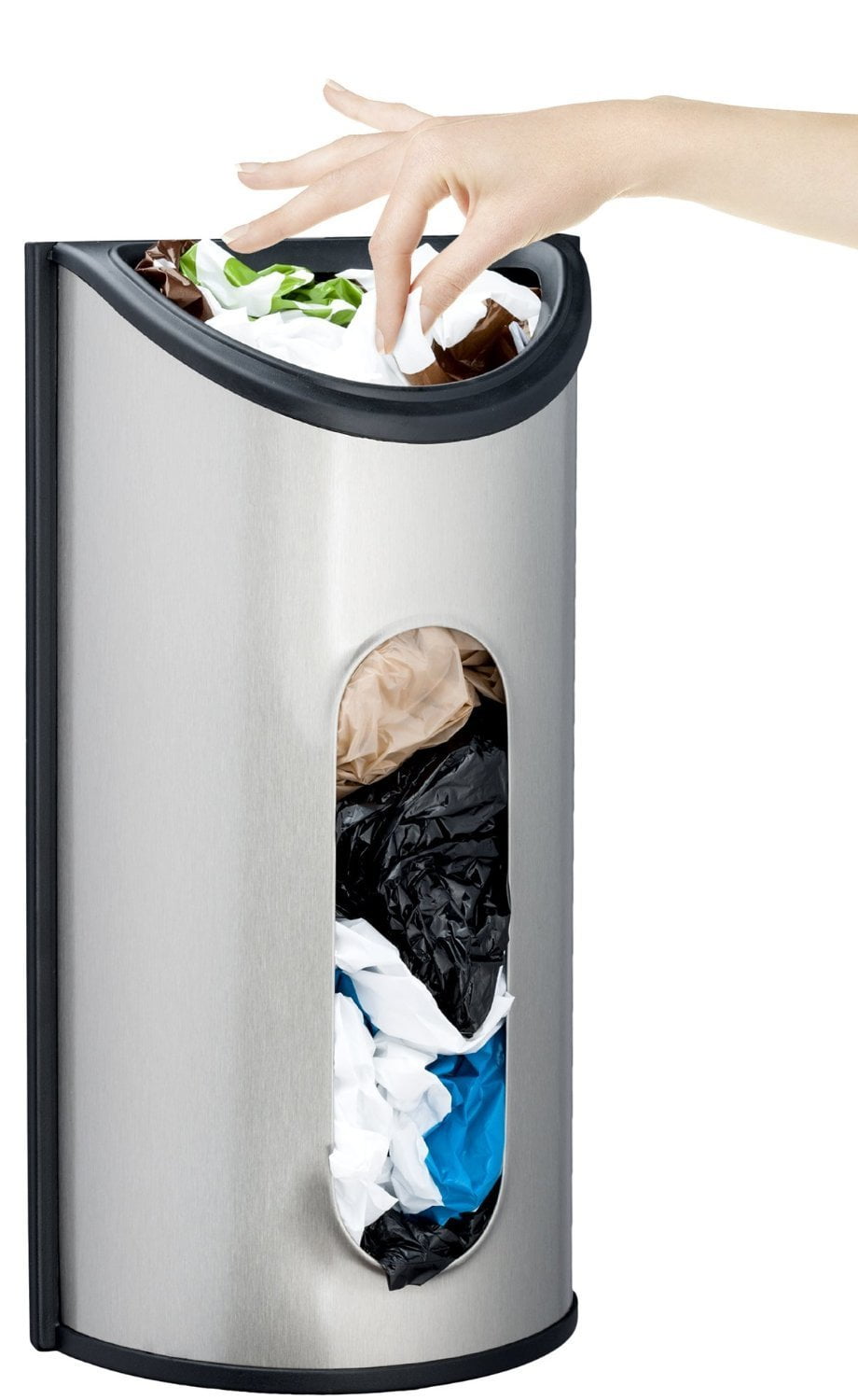 Kitchen Grocery Plastic Garbage Bag Holder Storage Dispenser Wall Mount