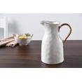 thumbnail image 2 of Pampa Bay Golden Salerno Titanium-Plated Porcelain Water Pitcher, 8.25 x 6.25 x 4.75 in, White and Gold, 2 of 6