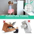 thumbnail image 4 of Fijador antivuelco para muebles, zapatero, estantería, armario, metal reforzado, ajustable, seguridad antivuelco, 4 of 5