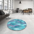 thumbnail image 3 of Ahgly Company Indoor Rectangle Patterned Glacial Blue Ice Blue Area Rugs, 4' x 6', 3 of 6