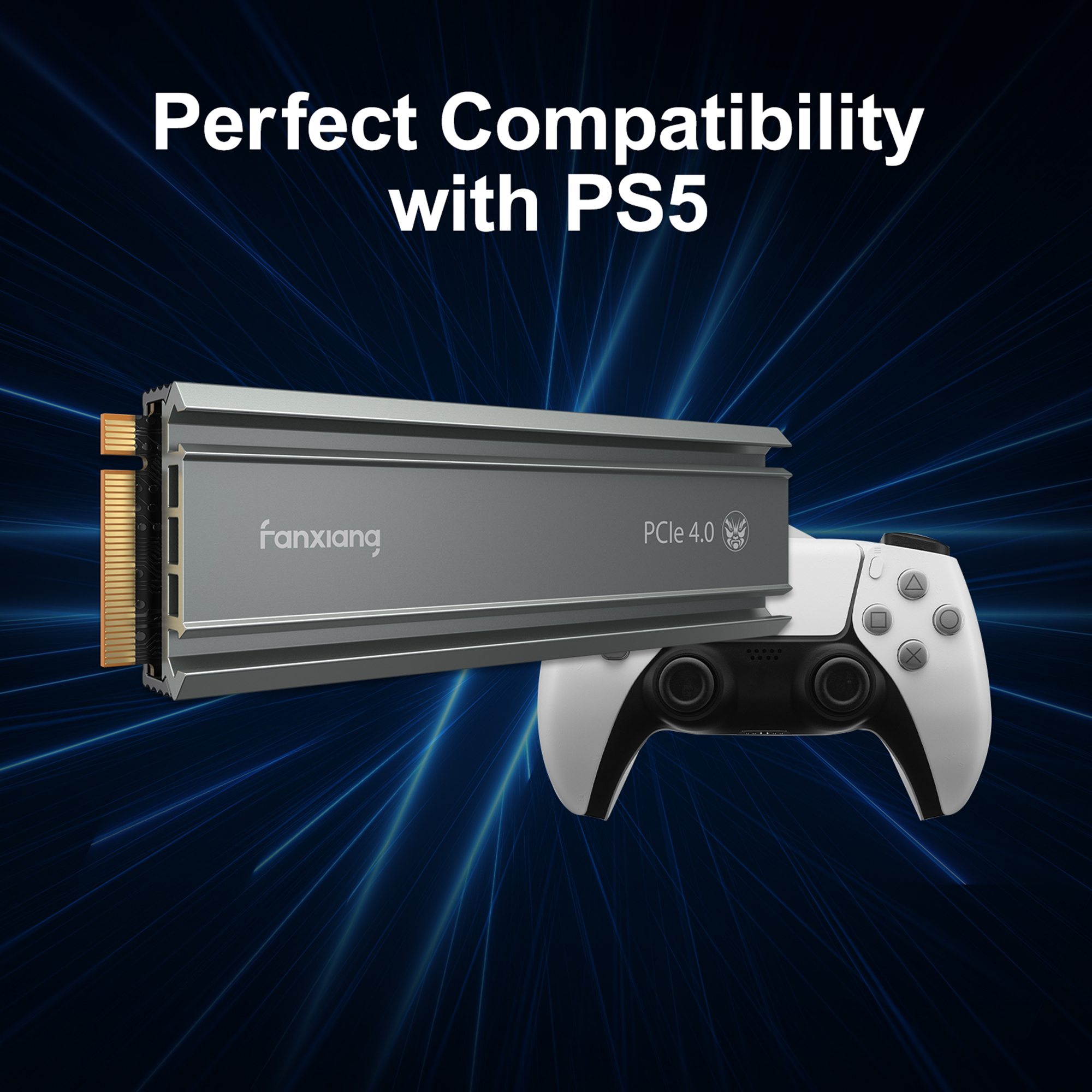 fanxiang S660 2TB PS5 Console SSD PCIe PS5 SSD NVMe 2280 Internal  Hard Drive, up to 5000MB/s, Perfectly Compatible with PS5, with Heatsink