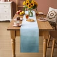 thumbnail image 2 of Coastal Wave Table Runner 90 Inches, Summer Ocean Nautical Beach Ombre Sky Blue Bed Runner Dresser Scarves Tabletop for Indoor Outdoor Parties/Ceremony/Banquet, 13" x 90", 2 of 8