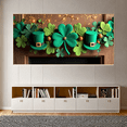 thumbnail image 6 of Green Shamrock St Patrick's Day Floral Backdrop Banner Party Background Decorations Lucky Props Event Decor Celebrations Festive Display, 6 of 8