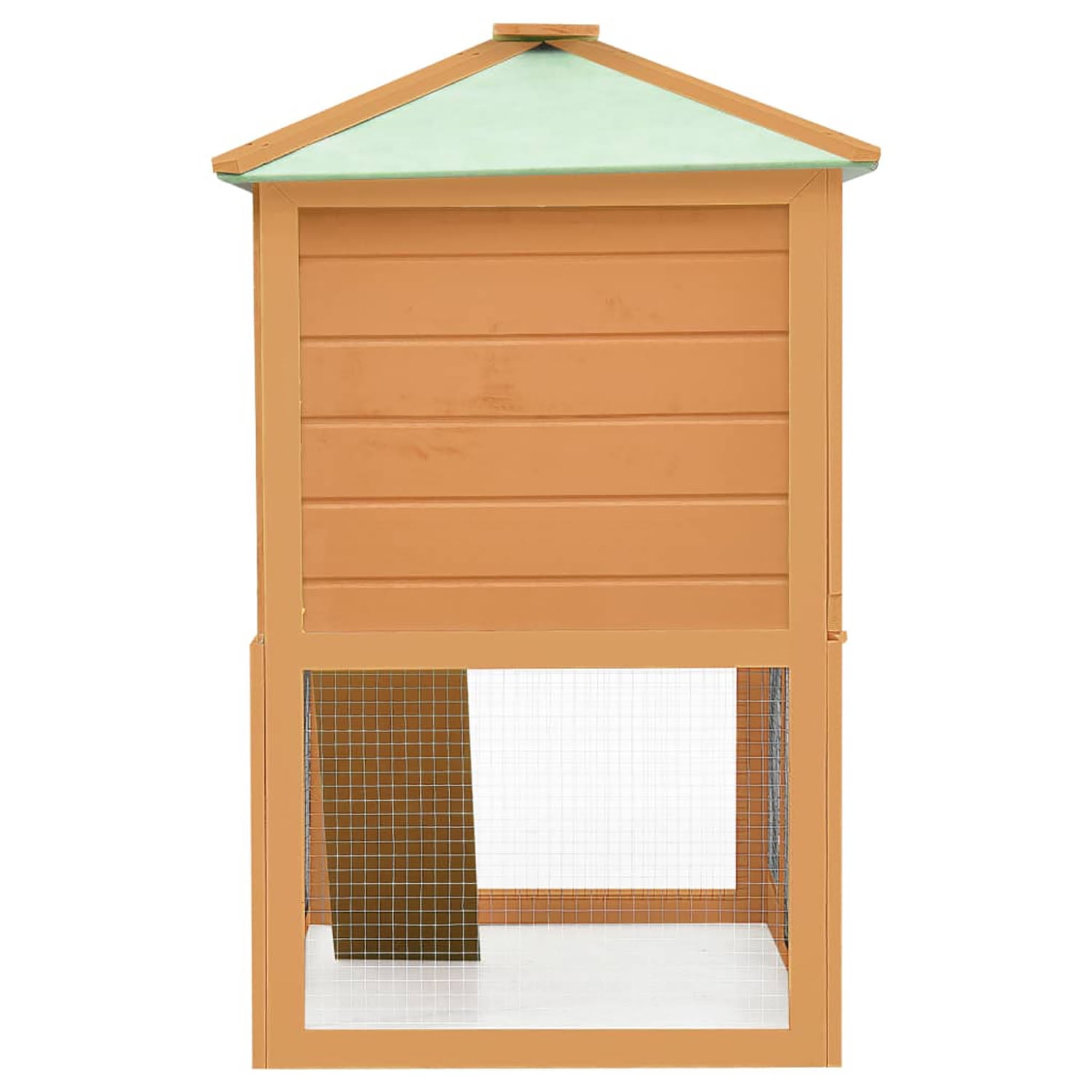Pefilos 51" Outdoor Rabbit Hutch, Wooden Bunny House Double Floor Small Animal Pet Cage, Orange Pefilos 51" Outdoor Rabbit Hutch, Wooden Bunny House Double Floor Small Animal Pet Cage, Orange