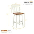 thumbnail image 2 of Gymax 4PCS Bar Stool 24.5'' Swivel Counter Height Chair w/ Footrest Cream, 2 of 8