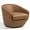 A Style-Brown, variant on UIXE Swivel Barrel Accent Chair PU Leather Club Chair Upholstered Armchair for Living Room Modern Round Arm Chair, Brown