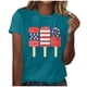 thumbnail image 1 of Blusa informal de manga corta con cuello redondo y estampado suelto de verano para mujer con estilo OAVQHLG3B Store  lin121212, 1 of 4