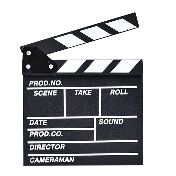 GAXIRE claqueta de director negra, accesorios para fotos, claqueta de madera para películas