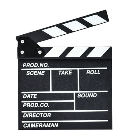 

1Pc Black Wooden Director Clapper Board Photo Props Film Movie Clapperboard