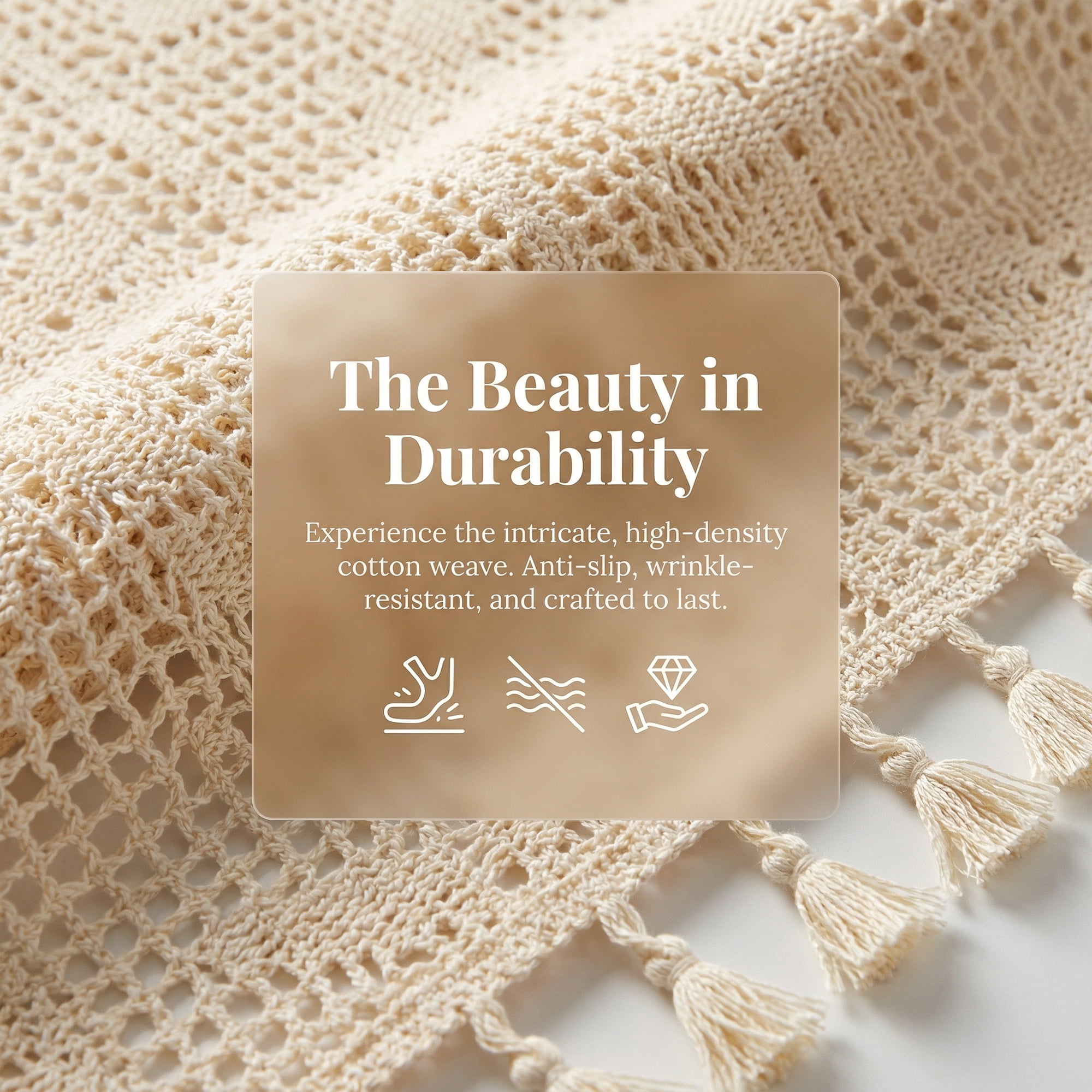 Unique Bargains Long Washable Cotton Kitchen Runner with Tassel Butterfly Flower 70.9in
