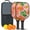 Black-3, variant on Pickleball Paddles Set Of 2, Fiberglass Surface, Vintage Floral Print, 4 Balls & Bag
