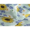 thumbnail image 3 of Ambesonne Summer Vibes Quilted Bedspread Set 3 Pcs, Simple Chamomile Print, Queen, Mustard Mint Green White, 3 of 4