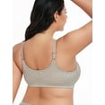 thumbnail image 3 of WingsLove Front Fastening Bras for Women Minimizer Wireless Non Padded Full Coverage Back Support Plus Size Bras (Toffee,38DDD), 3 of 6